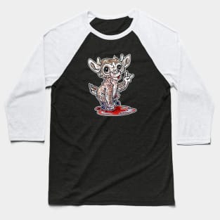 Cute Chupacabra (throwing the Devil Horns) Baseball T-Shirt